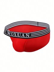 Men Letter Graphic Brief·Red·XL hind ja info | Meeste spordiriided | kaup24.ee