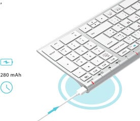 Беспроводная клавиатура iClever 210917002 для 3 устройств с поддержкой AZERTY цена и информация | Клавиатуры | kaup24.ee