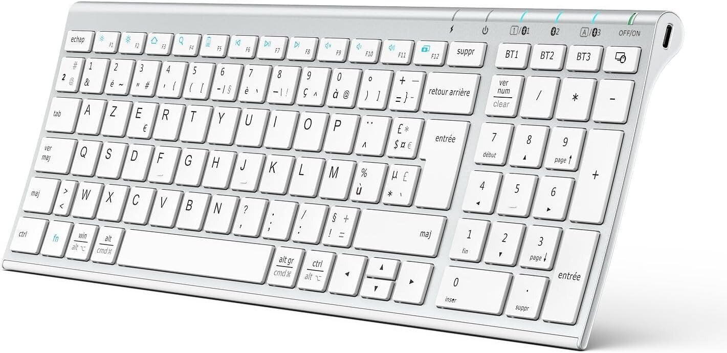 iClever Wireless Keyboard 210917002 kuni 3 AZERTY seadme jaoks. цена и информация | Klaviatuurid | kaup24.ee