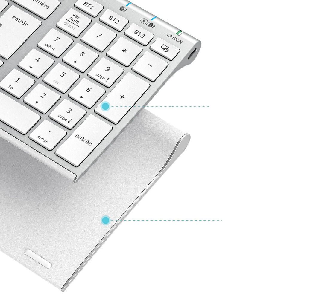 iClever Wireless Keyboard 210917002 kuni 3 AZERTY seadme jaoks. цена и информация | Klaviatuurid | kaup24.ee