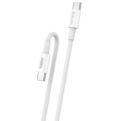 Jellico B22 Супер Быстрый USB-C на USB-C Кабель данных и Быстрой зарядки PD 100W 20V/5A 1м Белый цена и информация | Кабели для телефонов | kaup24.ee