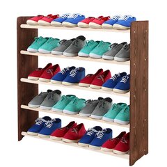 Полка для обуви RBS590, темно-коричневая/белая цена и информация | Полки для обуви, банкетки | kaup24.ee