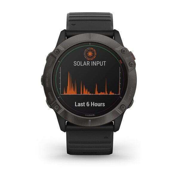 Garmin fenix® 6X Pro Solar Titanium Carbon Gray DLC/Black цена и информация | Nutikellad (smartwatch) | kaup24.ee