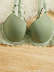 Pluss pitsitud vibu eesmine alustraat Bra·Mint Green·90E цена и информация | Нательные женские майки | kaup24.ee