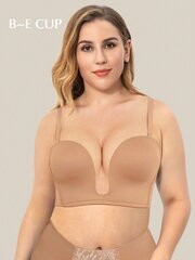 Wingslove Sexy Deep V Push Up rinnahoidja Olkadeta rinnahoidja juhtmeta rinnahoidja·Camel·80D hind ja info | Naiste alussärgid | kaup24.ee