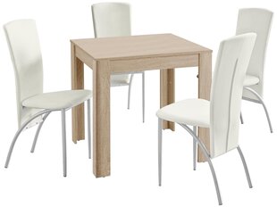 Комплект мебели для столовой Notio Living Lori 80/Nevada, цвета дуба/белый цена и информация | Комплекты мебели для столовой | kaup24.ee