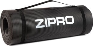 Коврик для йоги Zipro NBR 180x60x1,5 см, черного цвета цена и информация | Коврики для йоги, фитнеса | kaup24.ee