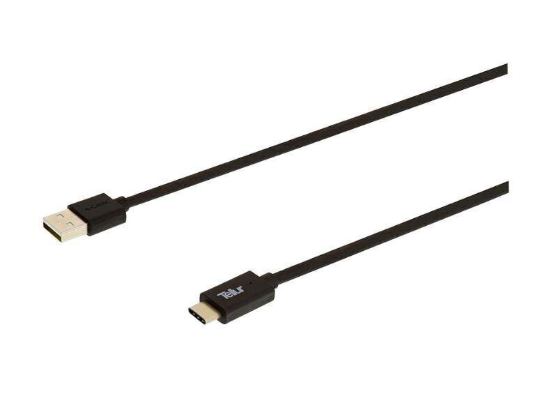 Andmeedastuskaabel Tellur, USB/Type-C, 1m, Must hind ja info | Mobiiltelefonide kaablid | kaup24.ee