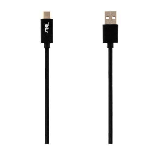 Andmeedastuskaabel Tellur, USB/Type-C, 1m, Must hind ja info | Mobiiltelefonide kaablid | kaup24.ee