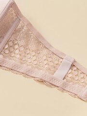 Plus Contrast Lace Scallop Trim Bra·Dusty Pink·100C цена и информация | Нательные женские майки | kaup24.ee