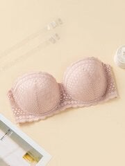 Pluss Contrast Lace Scallop Trim Bra·Dusty Pink·100D цена и информация | Нательные женские майки | kaup24.ee