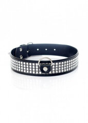 Boss Of Toys Fetish B - Series Collar with crystals 3 cm silver цена и информация | БДСМ и фетиш | kaup24.ee