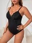 Plus Contrast Lace Shapewear Body·Must·4XL hind ja info | Naiste alussärgid | kaup24.ee