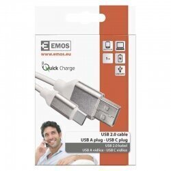 EMOS USB 2.0 A/M - C/M 1m hind ja info | Mobiiltelefonide kaablid | kaup24.ee