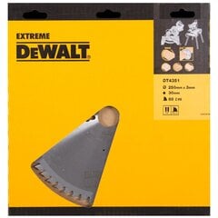 Lõikeketas Dewalt 250x30mm - DT4351 цена и информация | Запчасти для садовой техники | kaup24.ee