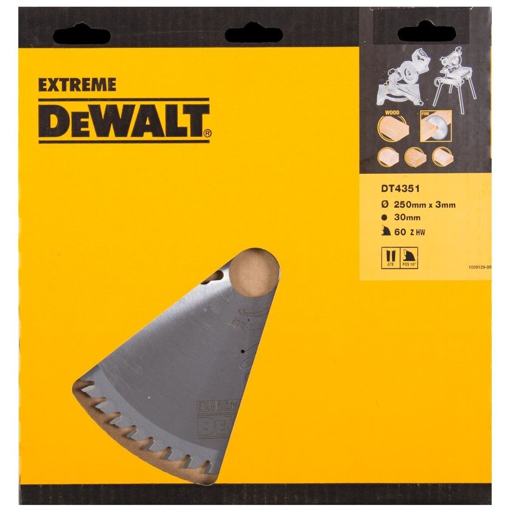 Lõikeketas Dewalt 250x30mm - DT4351 цена и информация | Aiatööriistade lisatarvikud | kaup24.ee