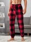 Meeste Buffalo Plaid Print nööriga vöökoht Teddy pidžaamapüksid·Multivärviline·S hind ja info | Meeste hommikumantlid, pidžaamad | kaup24.ee