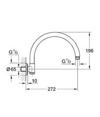 Dušitoru Grohe Rainshower, 272 mm hind ja info | Segistid ja lisatarvikud | kaup24.ee