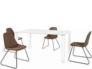Комплект мебели для столовой Notio Living Dante 160/Colombo, коричневого цвета цена и информация | Комплекты мебели для столовой | kaup24.ee