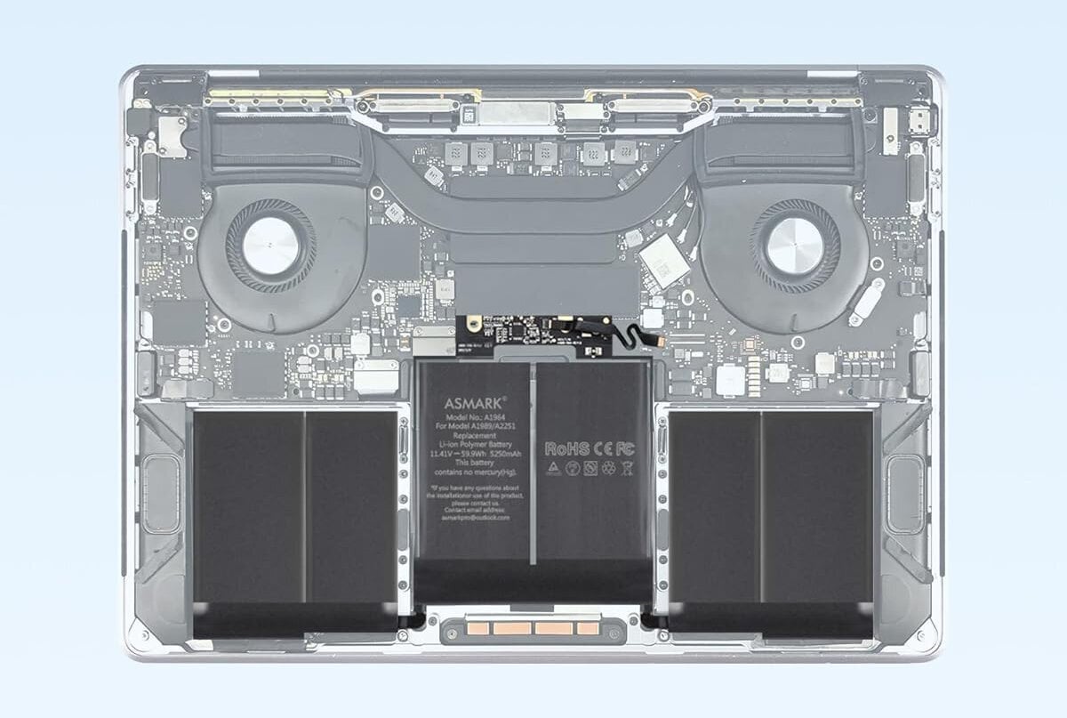 ASMARK A1964 MacBook Pro sülearvuti aku, 11,41 V, 59,9 Wh hind ja info | Sülearvuti akud | kaup24.ee