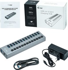 USB-jaotur i-Tec U3CHARGEHUB13  60W цена и информация | Адаптеры и USB-hub | kaup24.ee