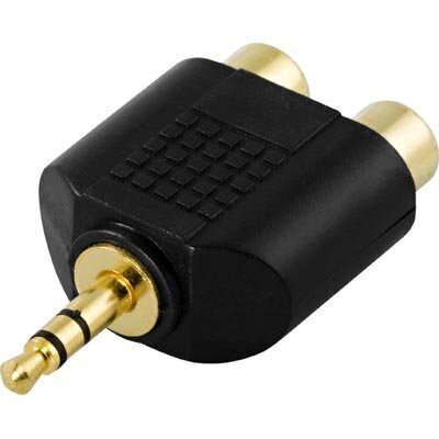 Adapter DELTACO 3.5mm M - 2xRCA F / AA-25 hind ja info | USB jagajad, adapterid | kaup24.ee