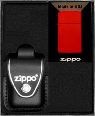 Набор ZIPPO Зажигалка RED MATTE SLIM Подарочный набор No3 цена и информация | Зажигалки и аксессуары | kaup24.ee