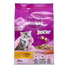 Whiskas Junior kassidele, kanaga, 300 g x 7 tk hind ja info | Kuivtoit kassidele | kaup24.ee