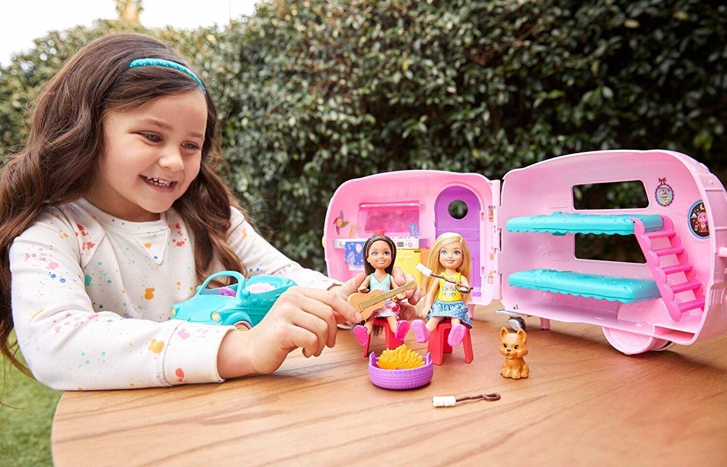 Nukk Čelsi semu ja matkaautoga Barbie, FXG90 hind ja info | Tüdrukute mänguasjad | kaup24.ee