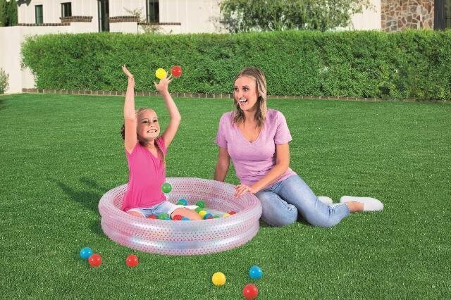 Täispuhutav bassein Bestway Ball Pit Play, 91x20 cm, pallidega hind ja info | Basseinid | kaup24.ee