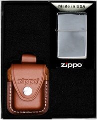 Набор ZIPPO Зажигалка CHROME HIGH POLISHED Подарочный набор No4 цена и информация | Зажигалки и аксессуары | kaup24.ee