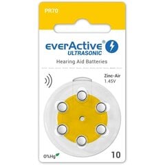 everActive Ultrasonic элементы для слуховых аппаратов PR70 10, 6 шт. цена и информация | Батарейки | kaup24.ee