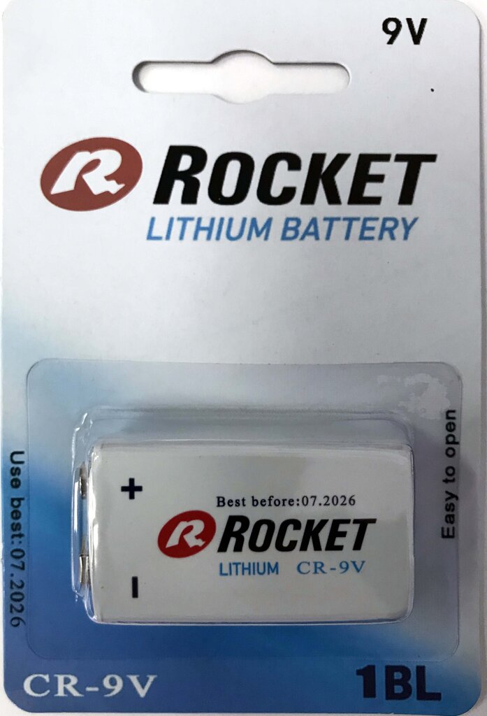 Patarei Rocket Lithium 9V, 1 tk цена и информация | Patareid | kaup24.ee