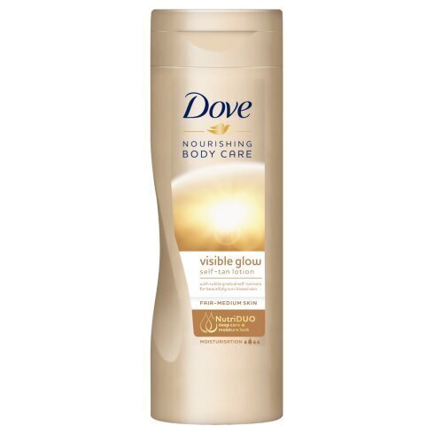 Isepruunistav ihupiim Dove Visible Glow Fair 250 ml, Fair To Medium цена и информация | Kehakreemid, losjoonid | kaup24.ee