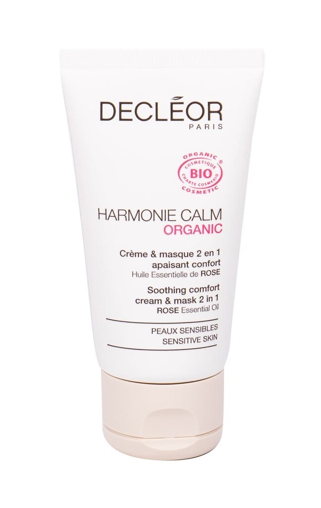 Rahustan näokreem-mask Decleor Organic Harmonie Calm Sooth 2-in-1 50 ml цена и информация | Näokreemid | kaup24.ee