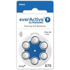 everActive Ultrasonic patareid kuuldeaparaadile PR44 675, 6 tk. hind ja info | everActive Sanitaartehnika, remont, küte | kaup24.ee