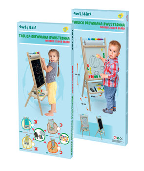 Двусторонняя магнитная доска для рисования с рулоном бумаги 3toysm, OPN цена и информация | Развивающие игрушки | kaup24.ee
