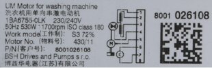 Bosch Siemens Motor Originaal 00145810 hind ja info | Kodumasinate lisatarvikud | kaup24.ee