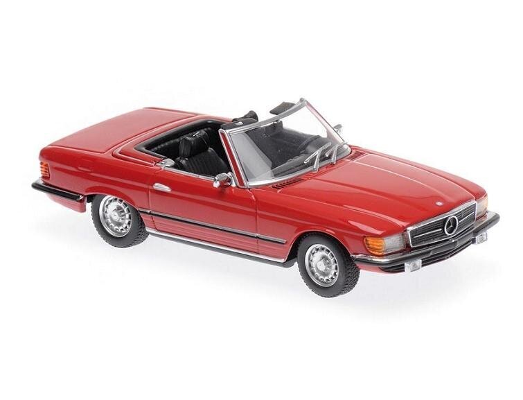 MERCEDES-BENZ 350 SL - 1974 - RED Car Model Maxichamps 1:43 цена и информация | Mudelautode kollektsioneerimine | kaup24.ee