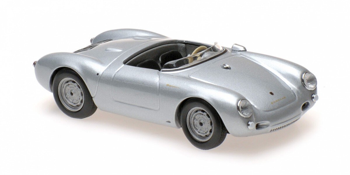 PORSCHE 550 SPYDER - 1955-SILVER Car Model Maxichamps 1:43 цена и информация | Mudelautode kollektsioneerimine | kaup24.ee