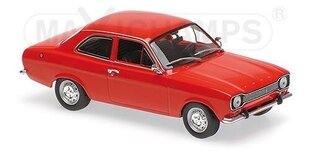 Ford Escort 1974 Red Car Model Maxichamps 1:43 hind ja info | Mudelautode kollektsioneerimine | kaup24.ee