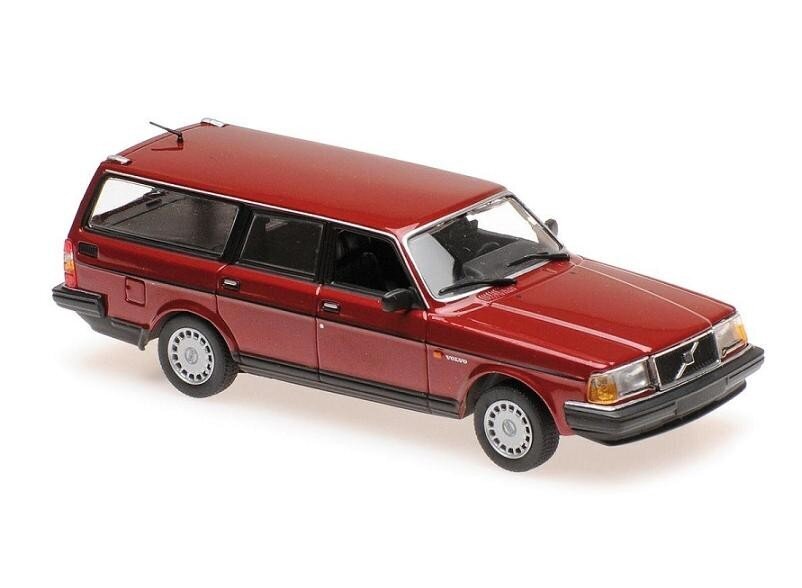 VOLVO 240 GL BREAK - 1986 - DARK RED METALLIC Car Model Maxichamps 1:43 цена и информация | Mudelautode kollektsioneerimine | kaup24.ee