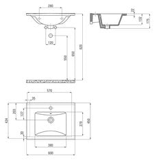 Valamu Deante Floks CDI 6U6M hind ja info | Kraanikausid, valamud | kaup24.ee