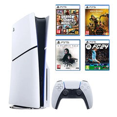 SONY PlayStation 5 Slim Blu-Ray + 4 mängu hind ja info | Mängukonsoolid | kaup24.ee