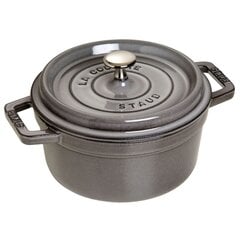 Staub Ümmargune kaanega malmpott, 2,3 l, grafiit цена и информация | Кастрюли, скороварки | kaup24.ee