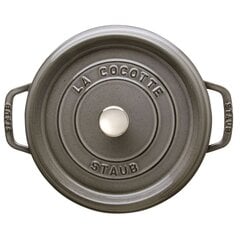 Staub Ümmargune kaanega malmpott, 2,3 l, grafiit цена и информация | Кастрюли, скороварки | kaup24.ee