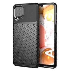 „Twill“  твердый силиконовый (TPU) чехол - чёрный (Galaxy A12) цена и информация | Чехлы для телефонов | kaup24.ee