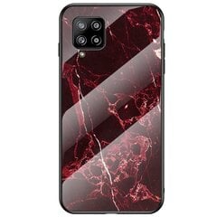 „Marble“ Kõva silikoon (TPU) kaaned - must / punane (Galaxy A42 5G) hind ja info | Telefonikaaned ja ümbrised | kaup24.ee