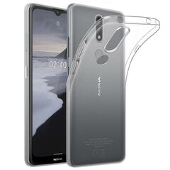 Kõva silikoon (TPU) kaaned - läbipaistev (Nokia 2.4) hind ja info | Telefoni kaaned, ümbrised | kaup24.ee