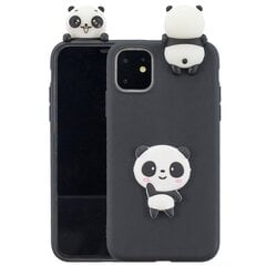 Твердый силиконовый чехол „Squezy“ Panda (TPU) - чёрный (iPhone 11) цена и информация | Чехлы для телефонов | kaup24.ee